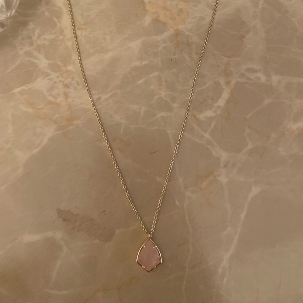 Kendra Scott necklace (light pink stone)